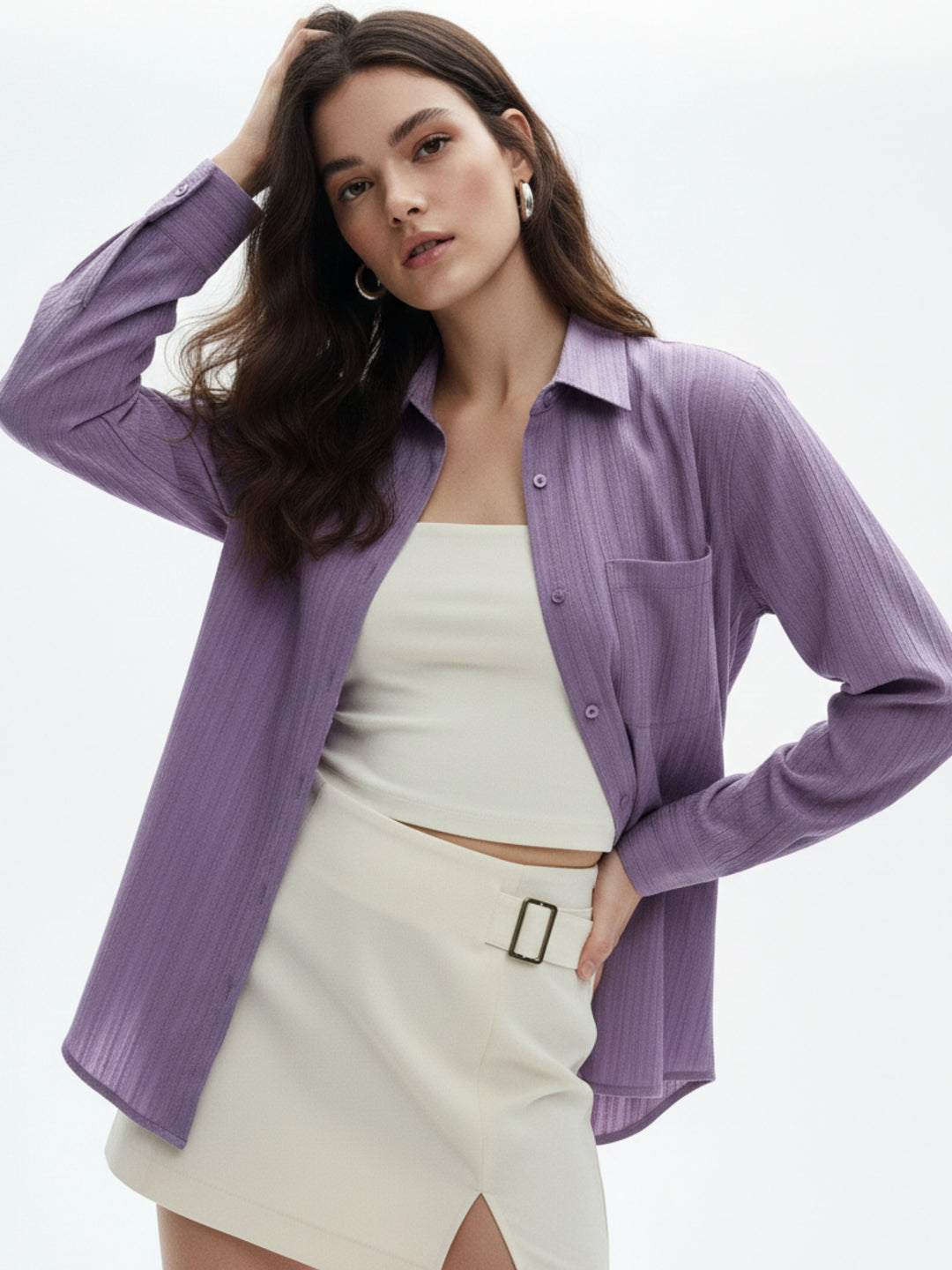 Purple Relaxed Fit Shirt