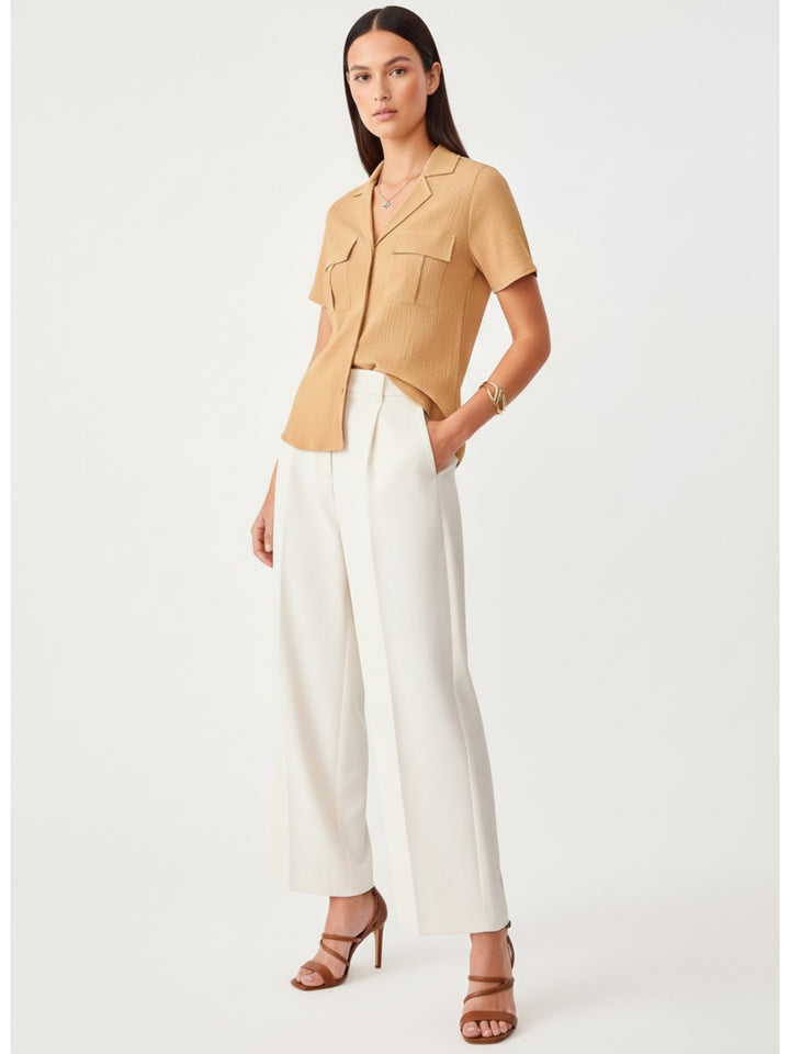 Beige Utility Detail Shirt