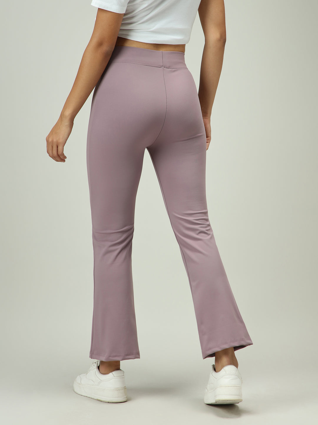 Mauve Fitted Flared Leggings