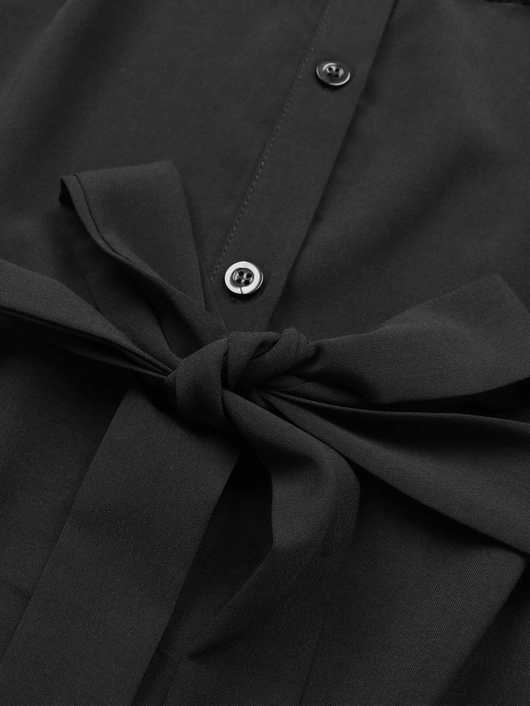 Black Sleeveless Lace Detail Dress