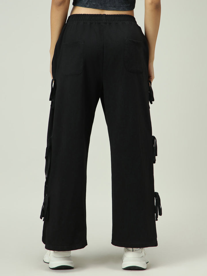 Black Bow Detailed Sweatpants