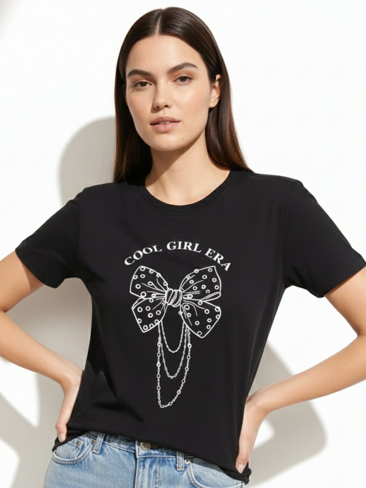 Black Short Sleeves Crew Neck T-Shirt