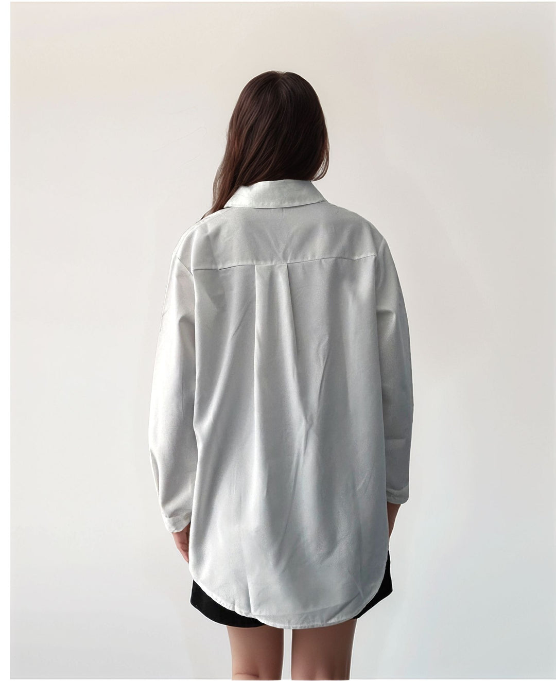 White Oversized Poplin Shirt