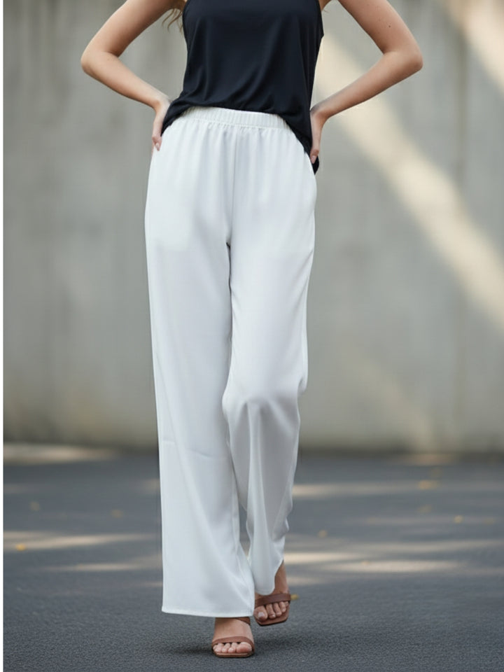 White Wide Leg Pant