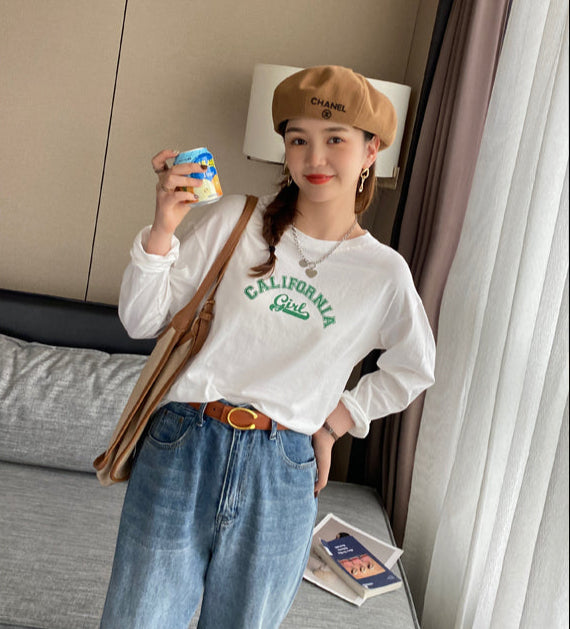 White Graphic Full Sleeved T-Shirt