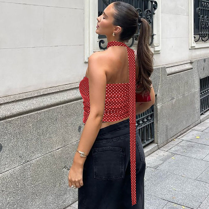 Red Polka Dot Tube Camisole