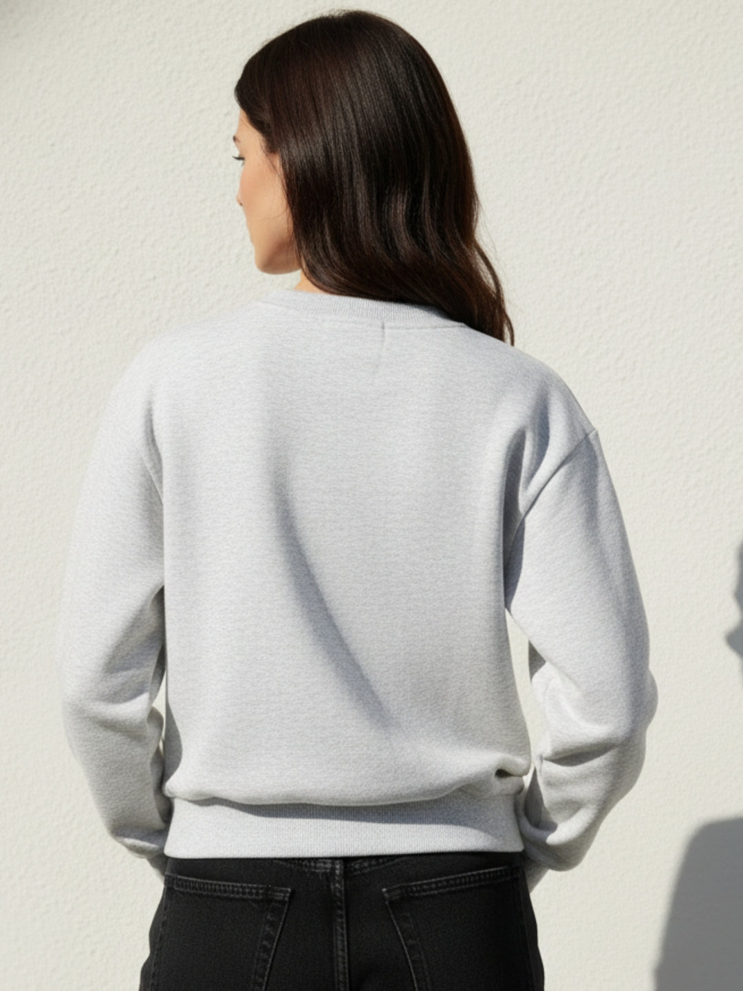 Grey Graphic Oversized Sweatshirt