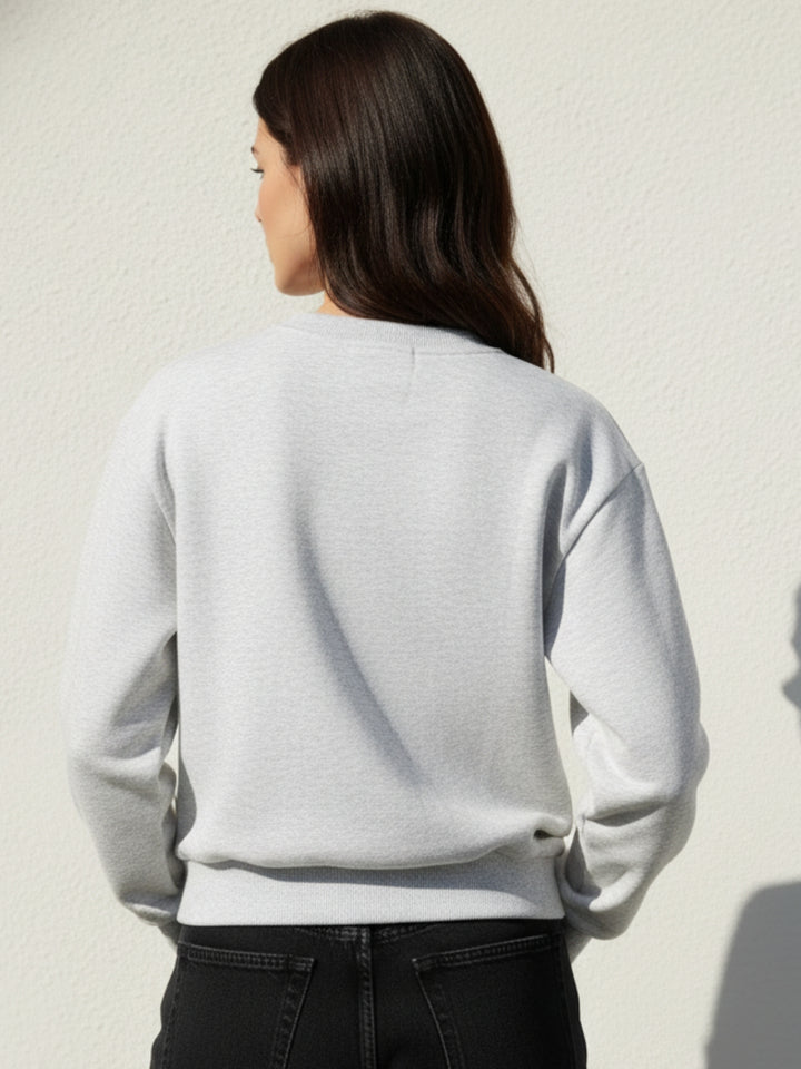 Grey Graphic Oversized Sweatshirt