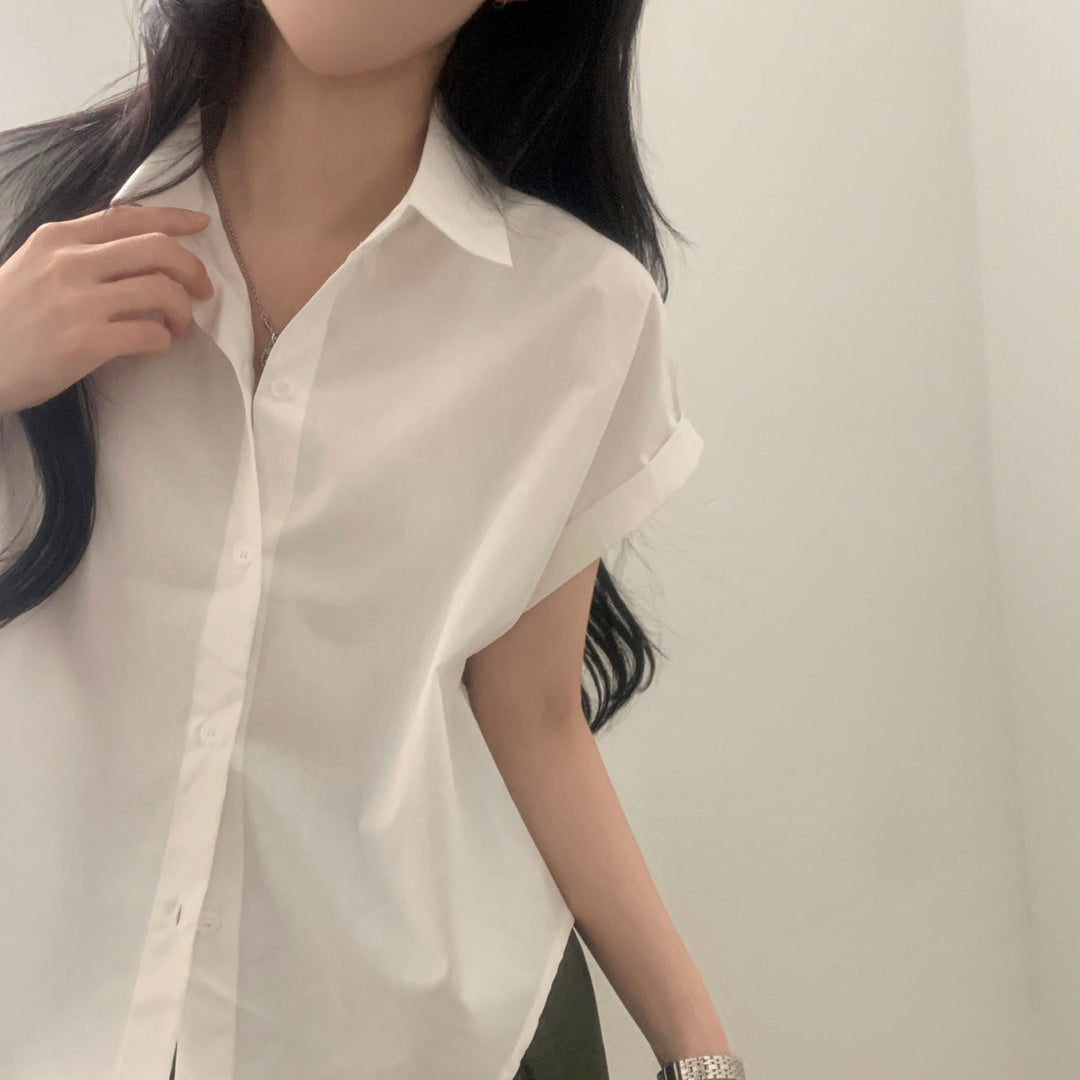 White Relaxed Sleeveless Shirt