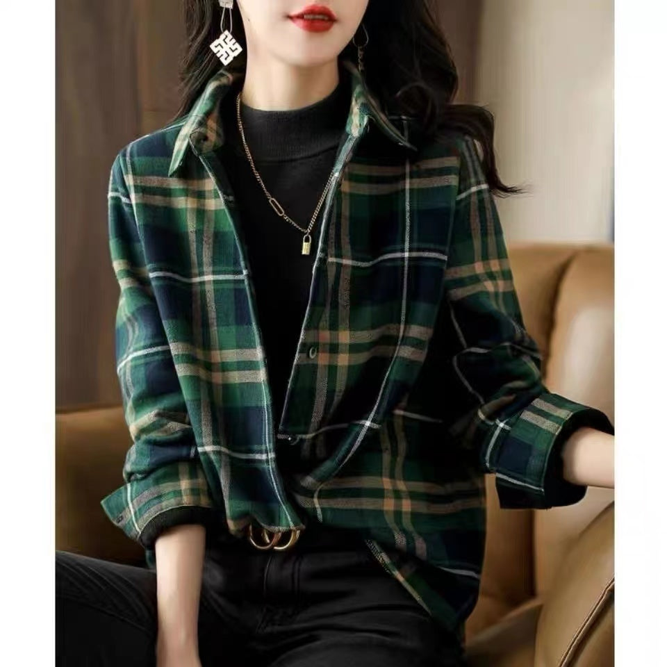 Multi Cheeckered Flanel Long Line Shirt