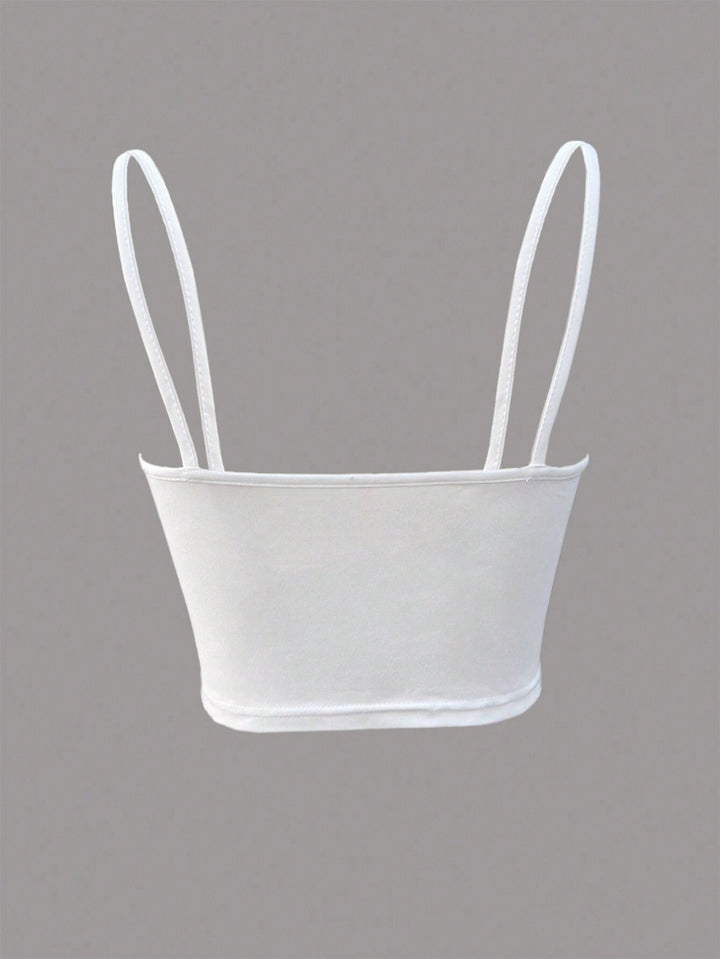 White Double Cut Out Tie Up Camisole