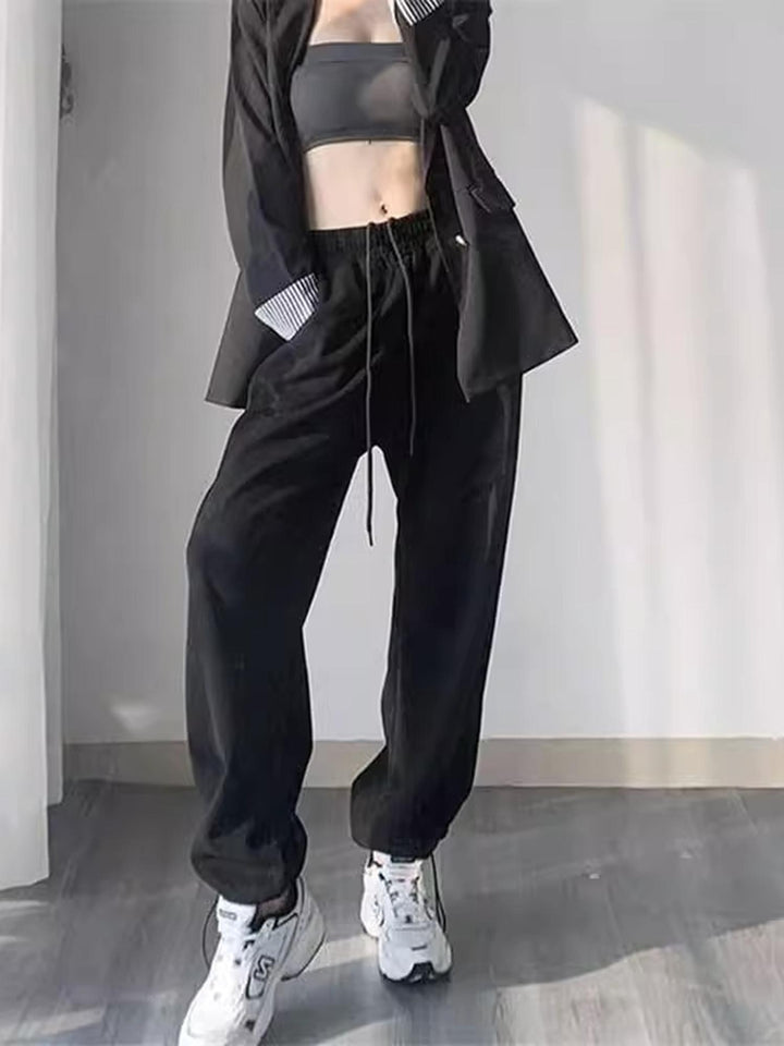 Black Relaxed Drawstring Jogger