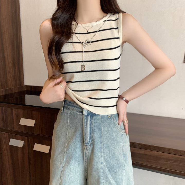 Cream Stripes Top