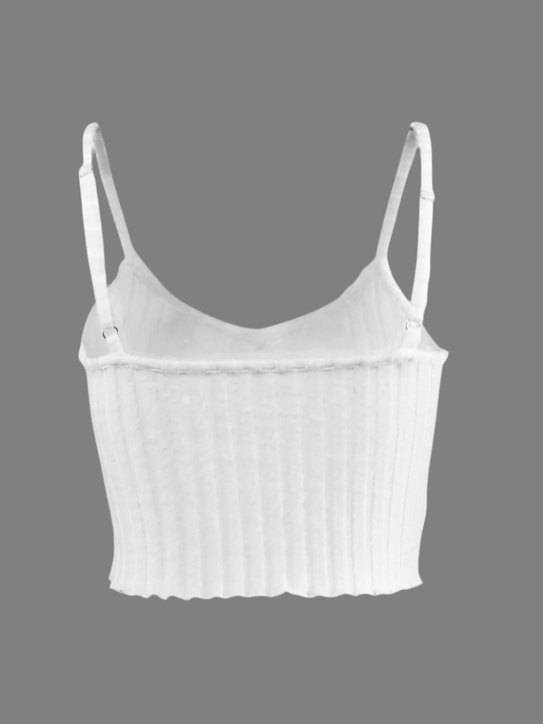 White Lace Back Top