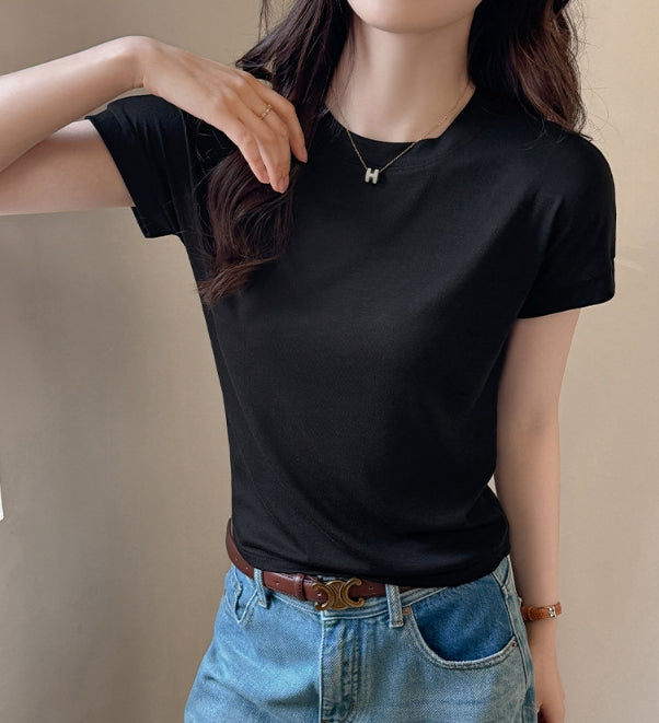 Black Crew Neck Relaxed Fit T-Shirt