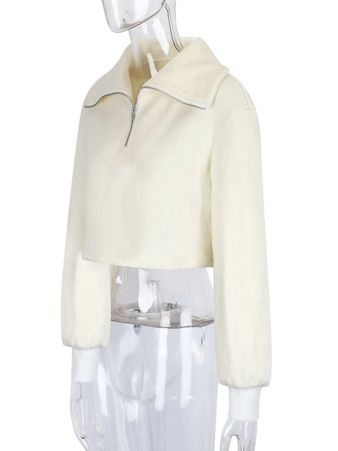 Off White Full sleeve big collar sweatshirt