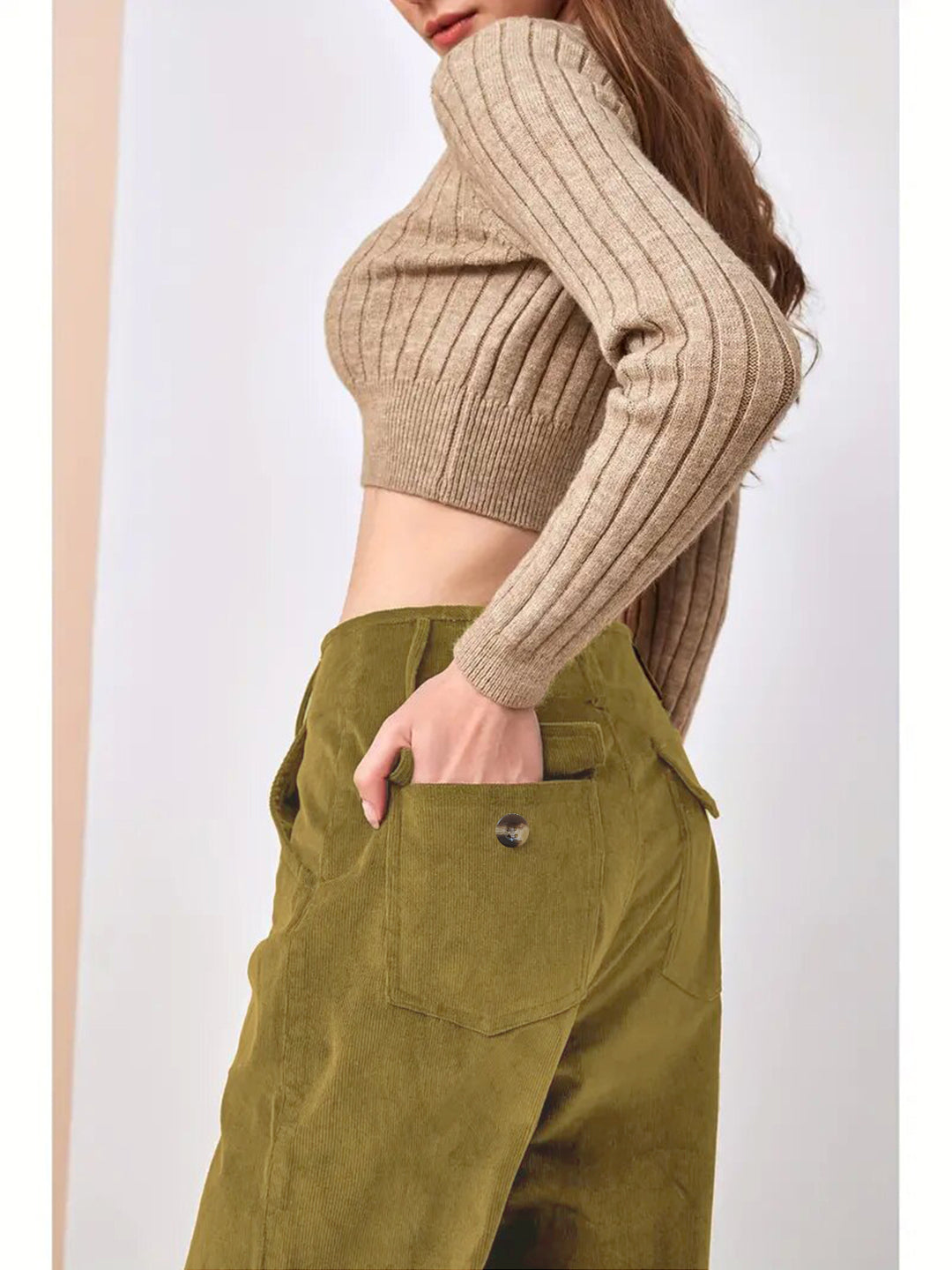 Yellow Straight Leg Trouser