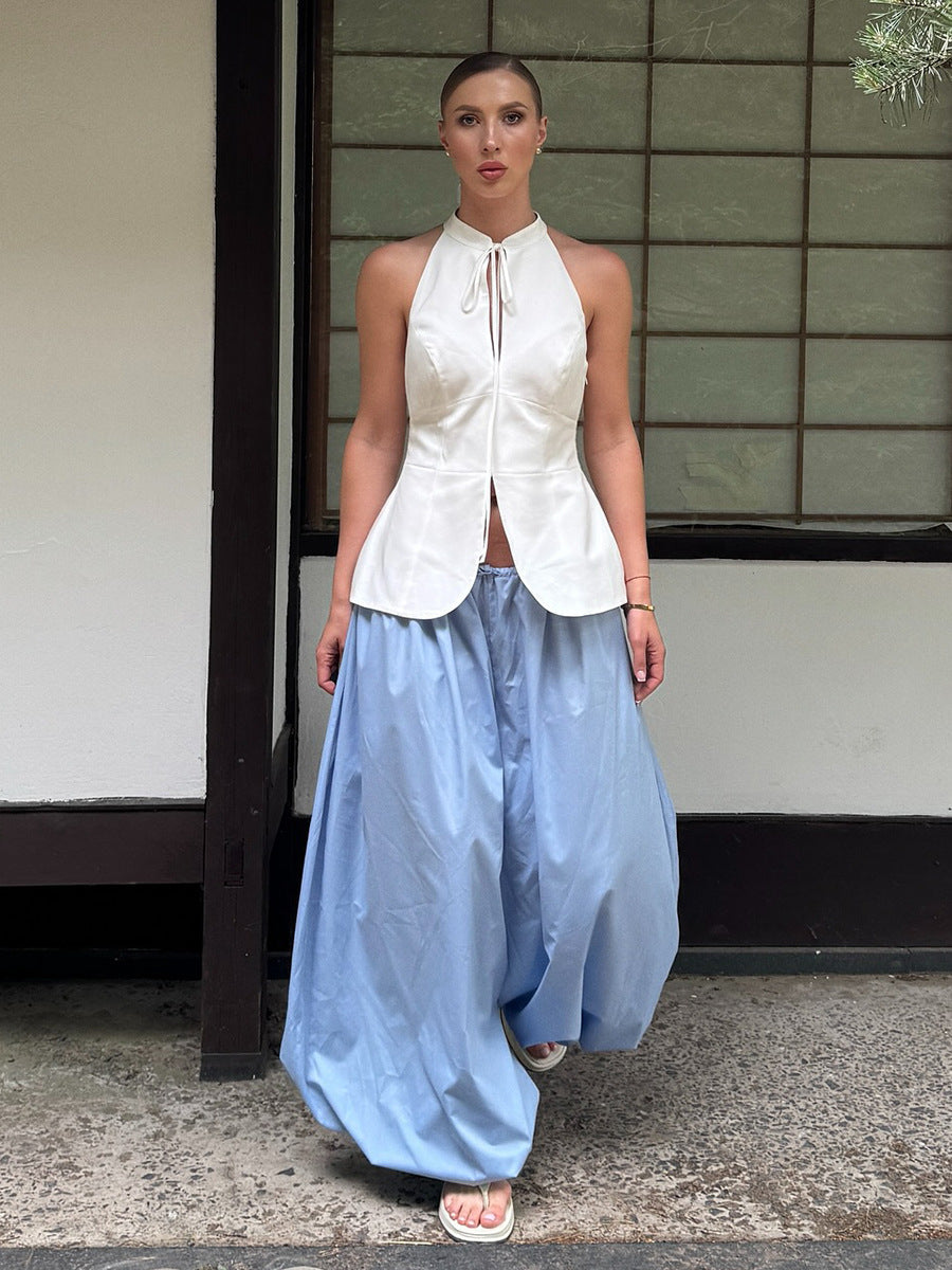 Light Blue Ultra Baggy Fit Trousers