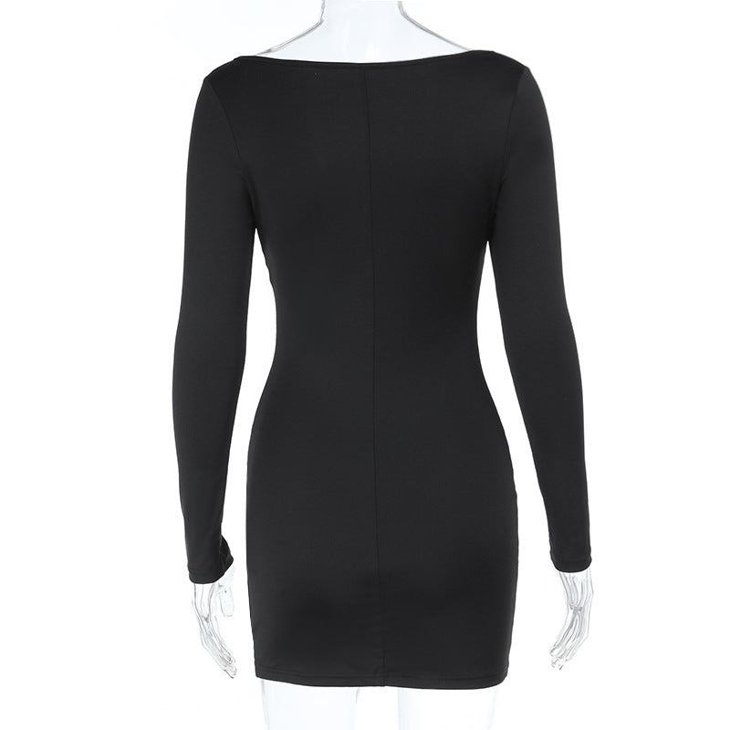 Black Bustier sweetheart neckline dress