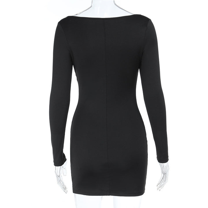 Black Bustier sweetheart neckline dress