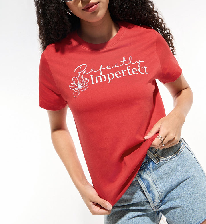 Red Short Sleeves Crew Neck T-Shirt