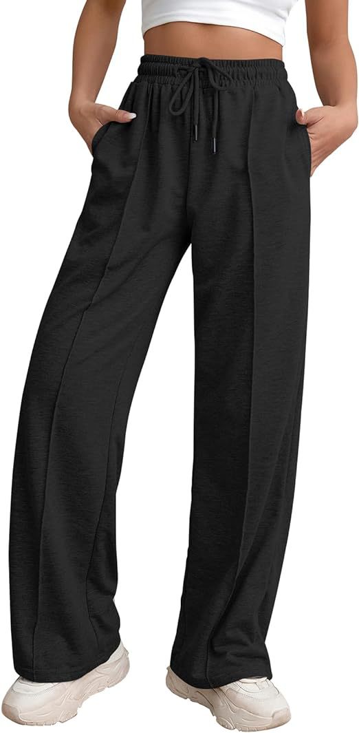 Black Straight Fit Drawstring Joggers