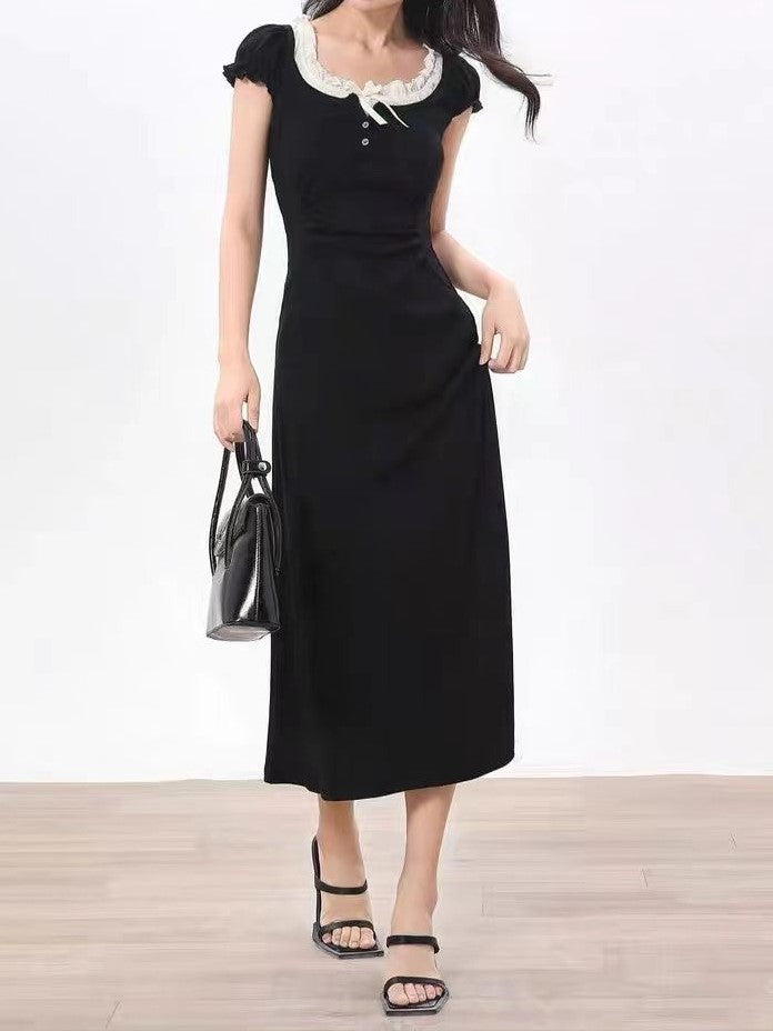 Black Twofer Style Maxi Dress