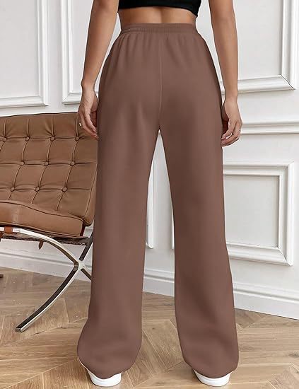Brown Elasticated Regular Fit Drawstring Joggers