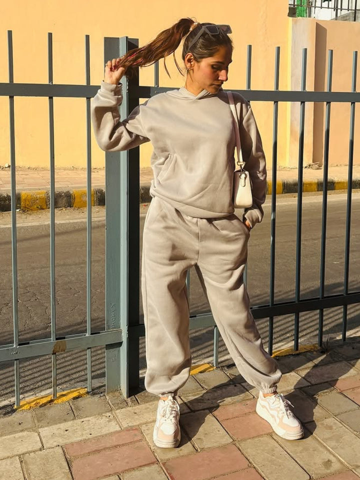 Grey Oversized Hoodie Co-Ord Set