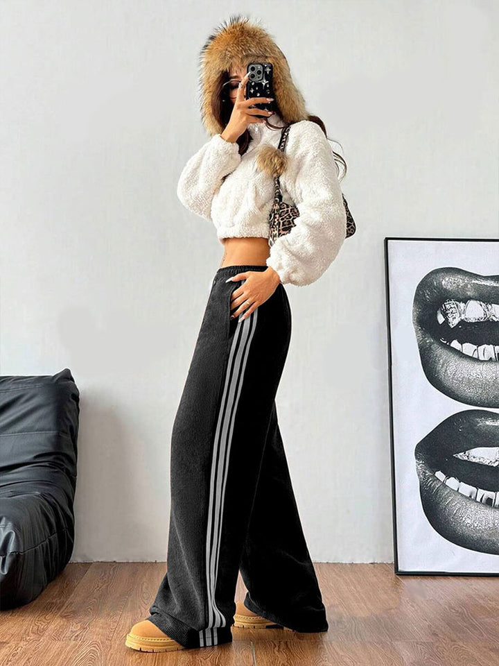 Black Side Stripe Sweatpants