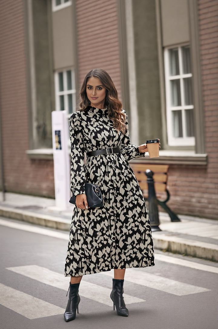 Monochrome Maxi Dress