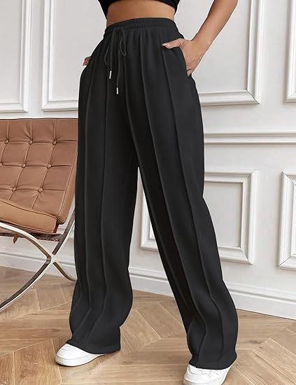 Black Elasticated Regular Fit Drawstring Joggers