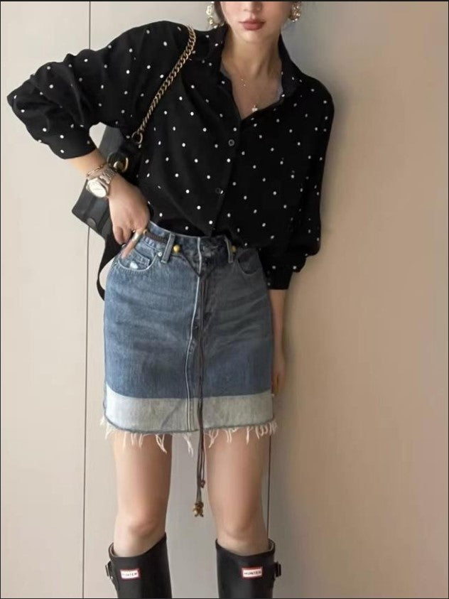 Black Polka Dot Shirt