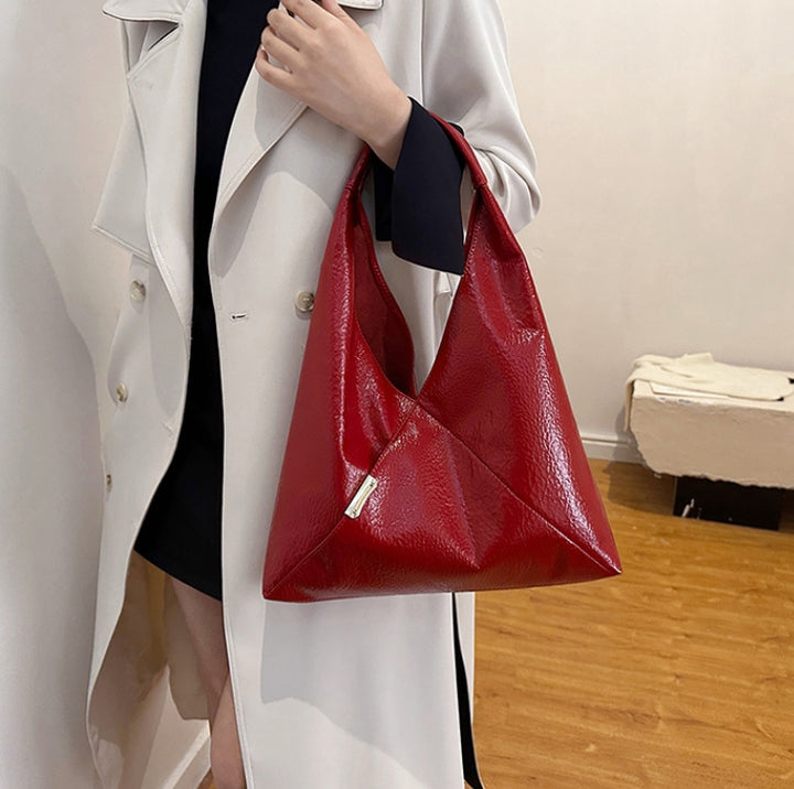 Magenta Triangle Cut-Out Tote Bag