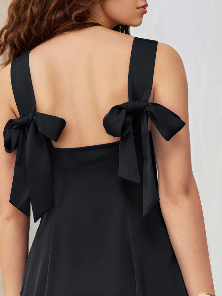 Black Back Bow Strap Dress
