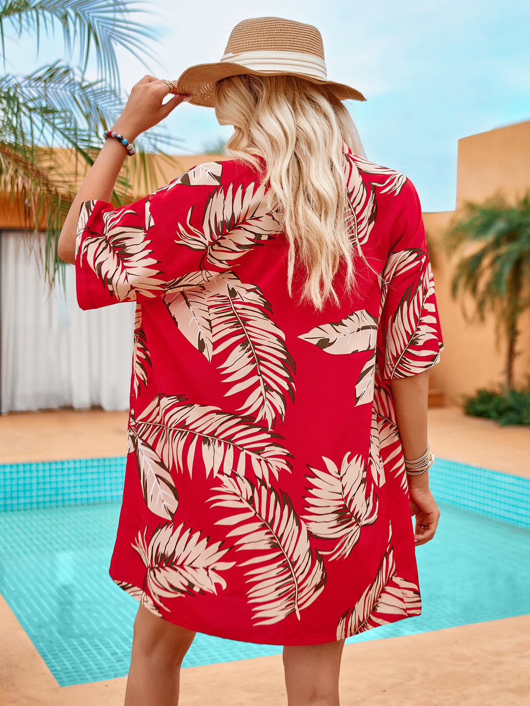 Red Bold Printed Shirt And Shorts Co-Ord Set