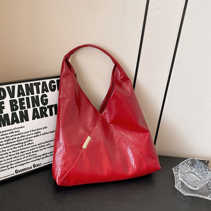 Magenta Triangle Cut-Out Tote Bag