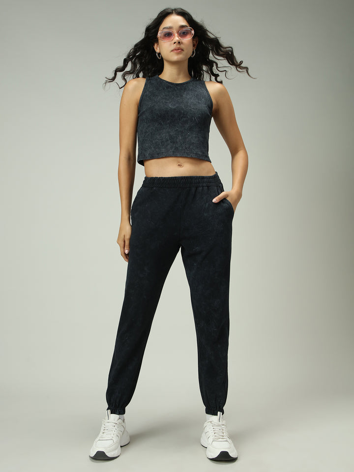 Grey Acid Wash Joggers