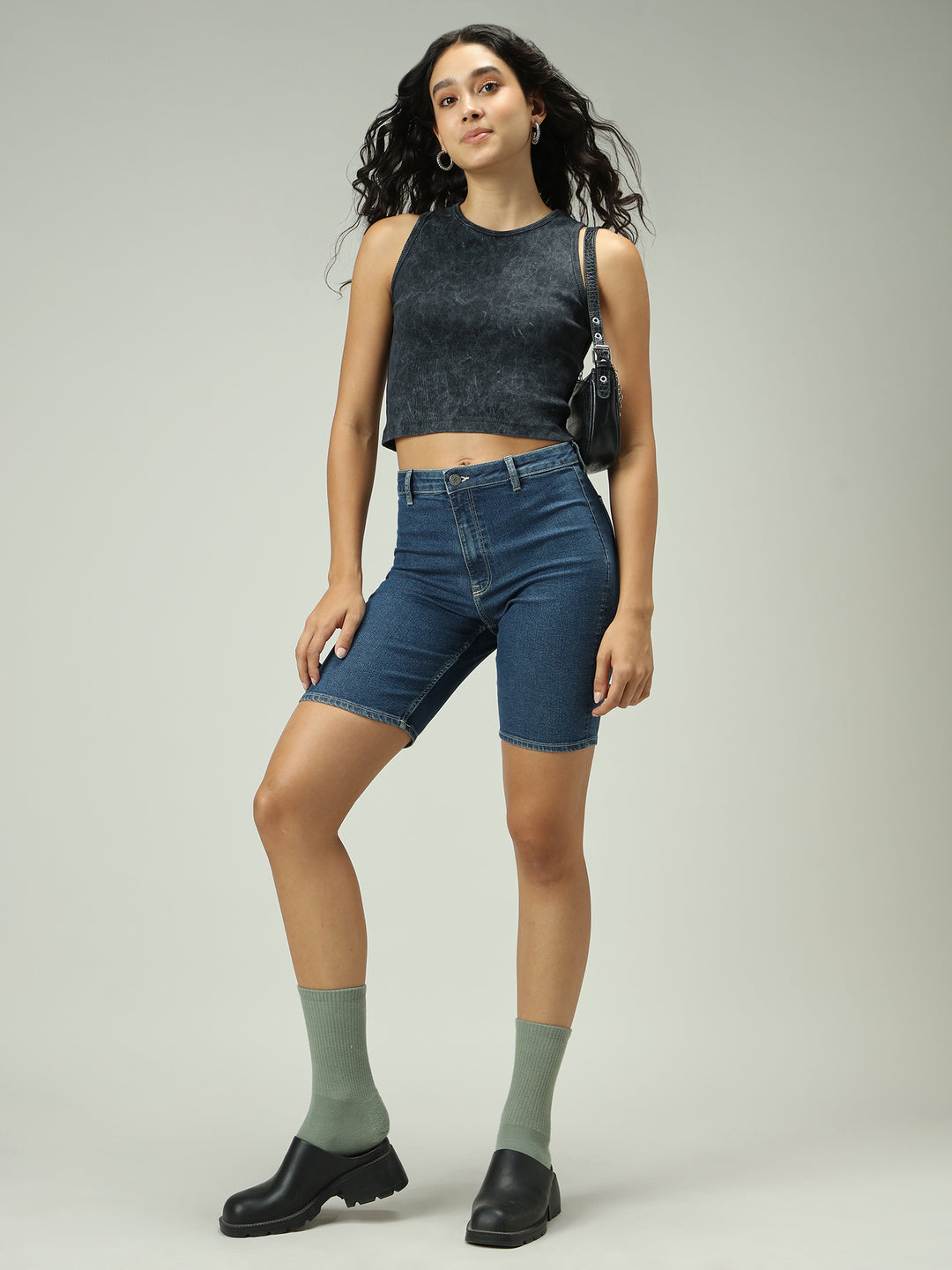 Grey Acid Wash Tank Top