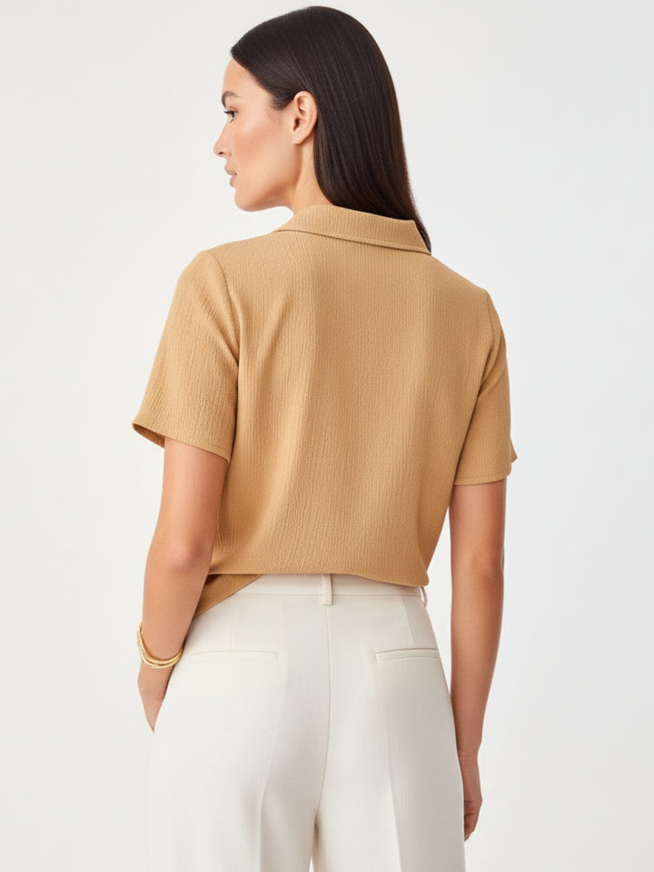 Beige Utility Detail Shirt