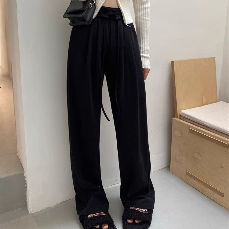 Solid Black High Waist Jogger