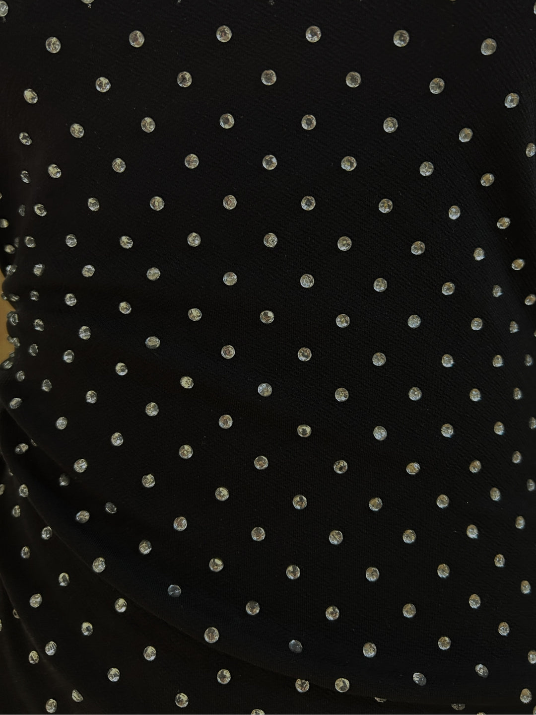 Black Asymmetric Embellished Top