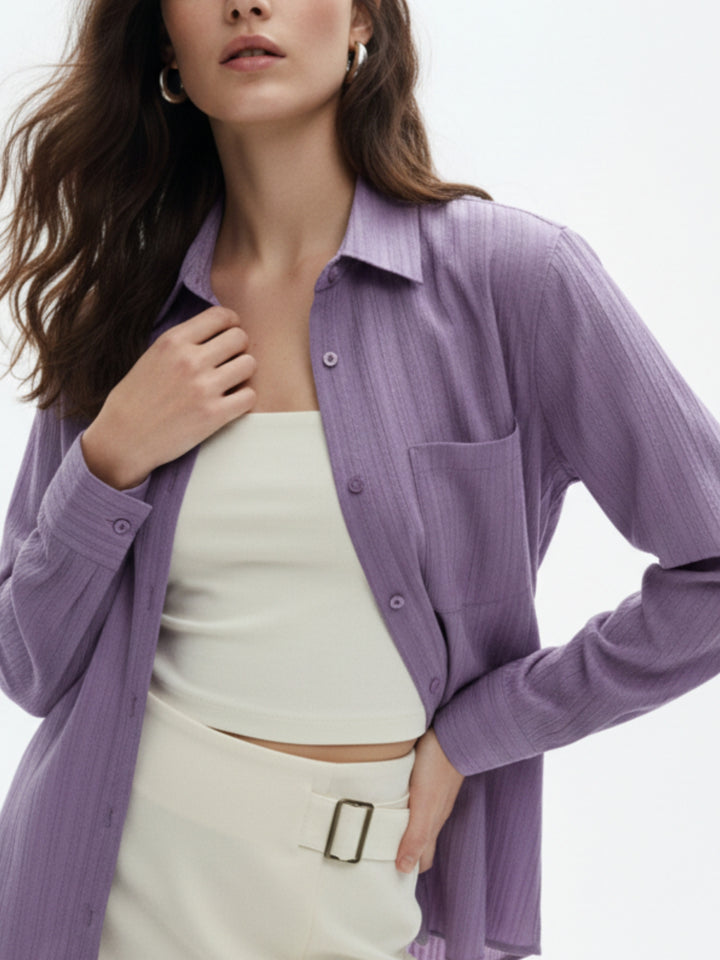 Purple Relaxed Fit Shirt