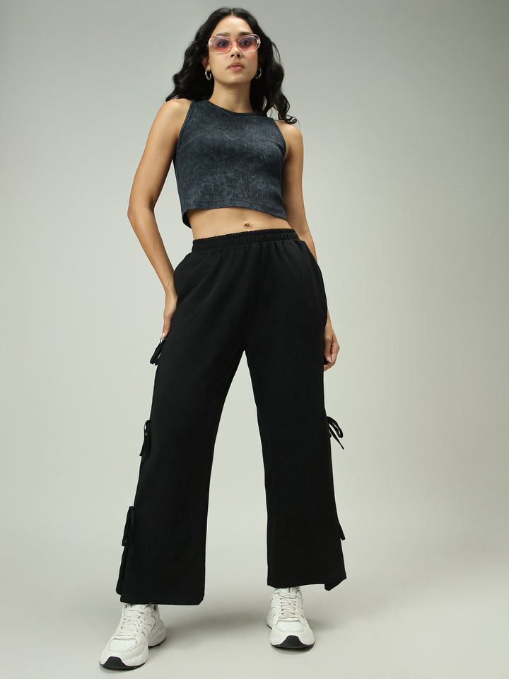 Black Bow Detailed Sweatpants