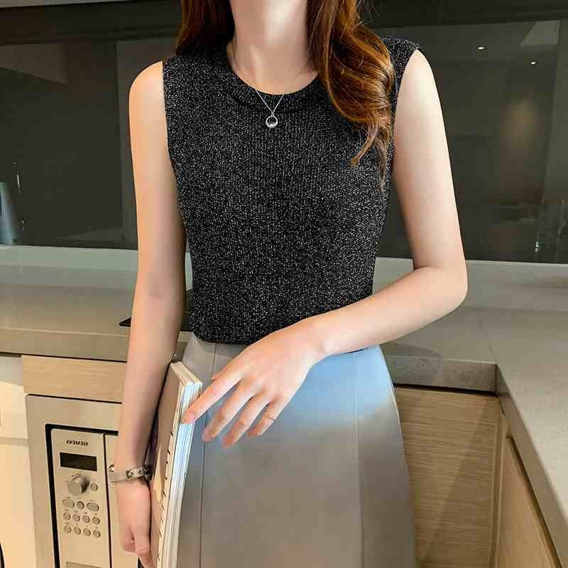 Black High Neck Basic Solid Tank