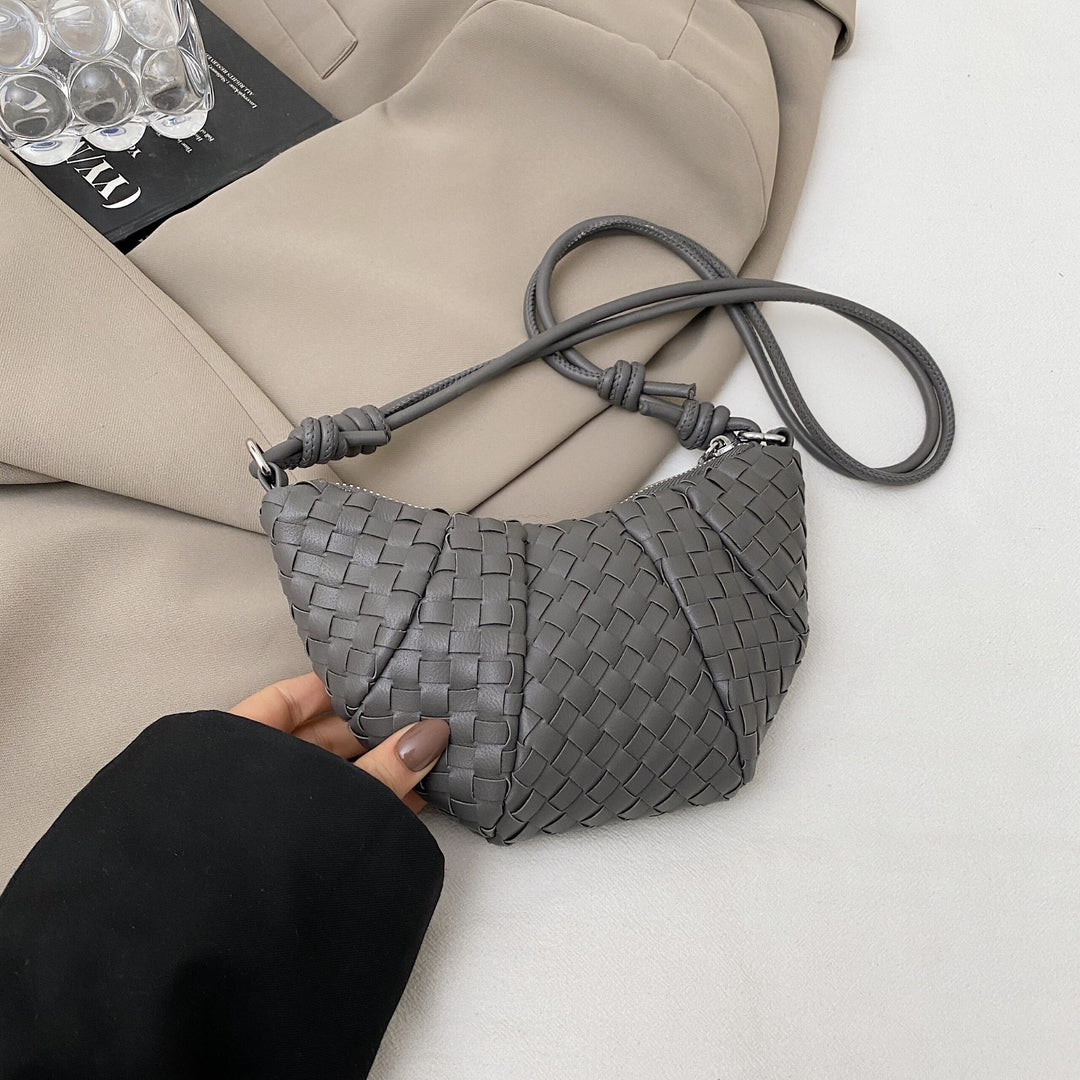 Grey Mini Croissant Sling Bag