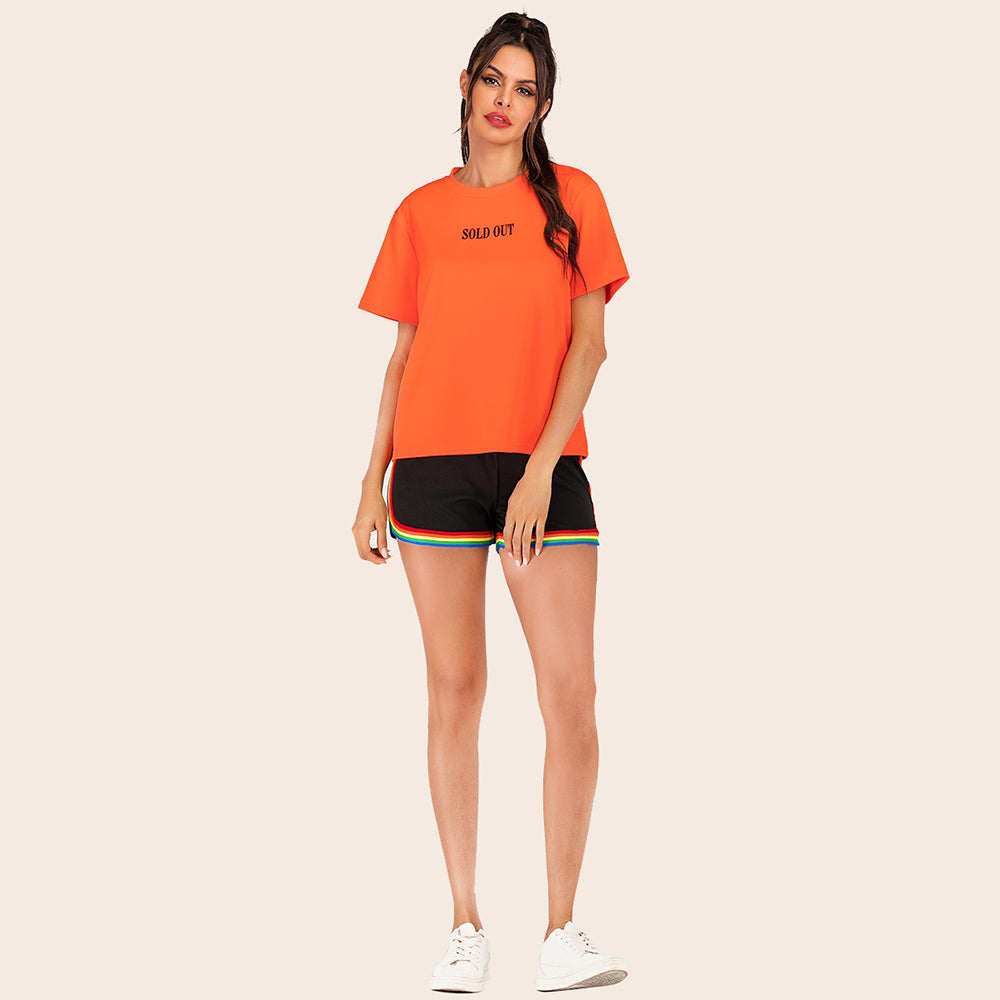 Orange Typography T-Shirt