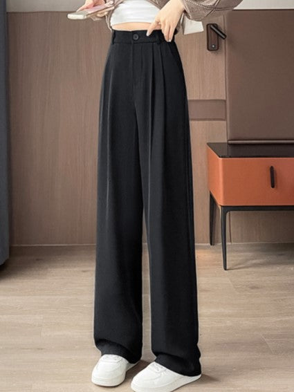 Black High Waist Wide Leg Trousers