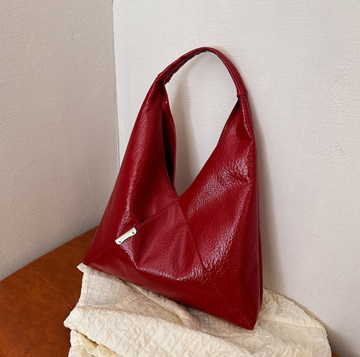 Magenta Triangle Cut-Out Tote Bag