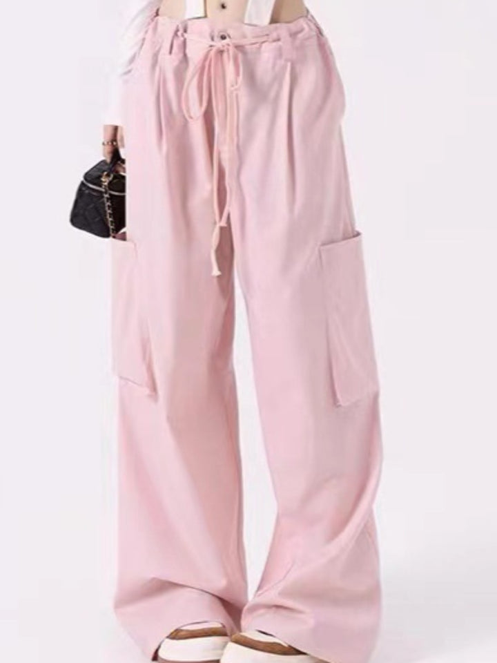 Patch Pocket Pink Cargo Pants